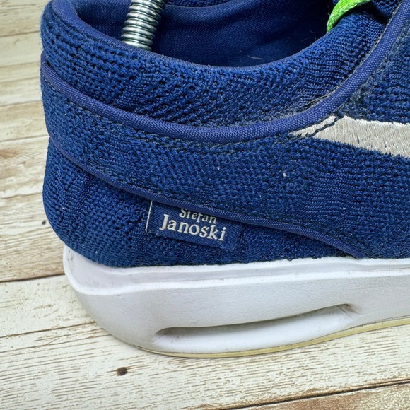 Nike SB Air Max Janoski 2 Navy Blue Seahawks Skateboarding Sneakers Men's Size 9 - Picture 2 of 9